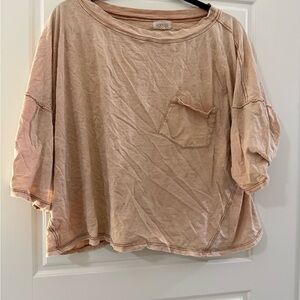 Roolee Blush Crop Top with Pocket